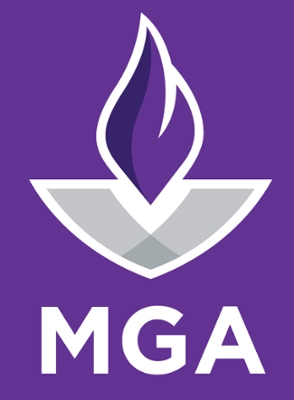MGA flame logo. 